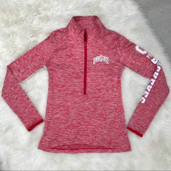 PINK Victoria's Secret Tops - VS PINK Ohio State Buckeyes 1/2 Zip Pullover